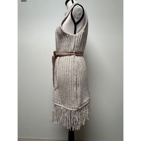 NWT - CHICO'S Fringe Fran Sleeveless Sweater Neutral, Sz 2 (L) - Picture 2 of 8